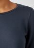 Cozy Brushed Terry Jewel Neck Top
