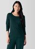 Stretch Silk Jersey Scoop Neck Top