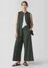 Washed Organic Cotton Poplin Wide-Leg Pant