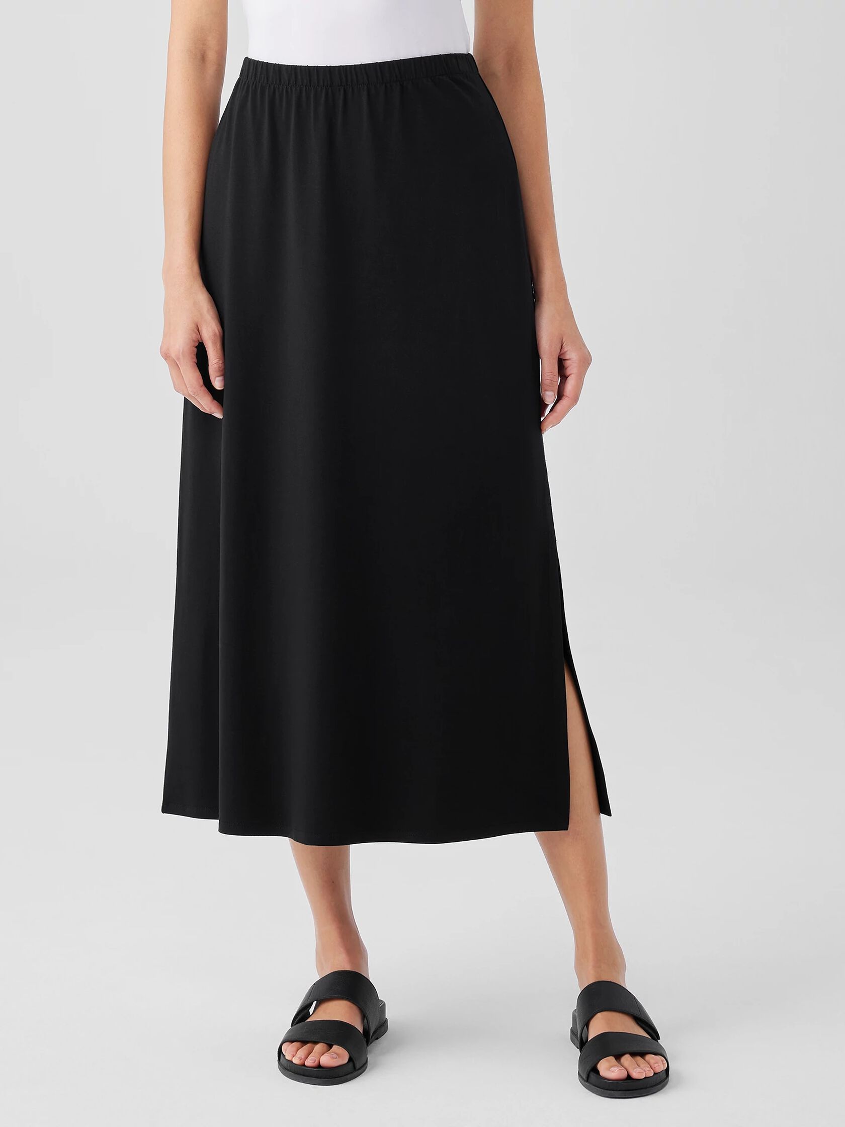 Stretch Jersey Knit Straight Skirt