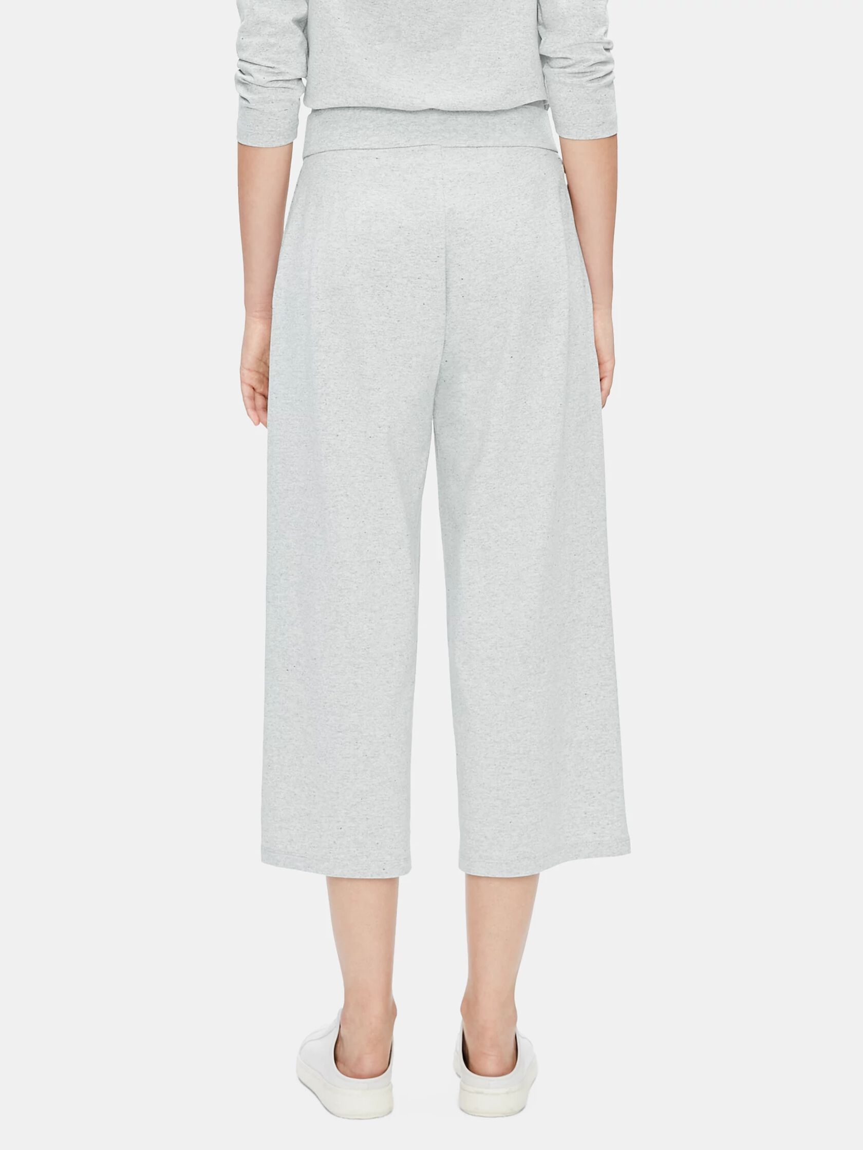Organic Cotton Speckle Knit Wide-Leg Pant | EILEEN FISHER