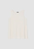 Silk Georgette Crepe Ballet Neck Tank