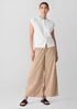 Washed Organic Cotton Poplin Wide-Leg Pant