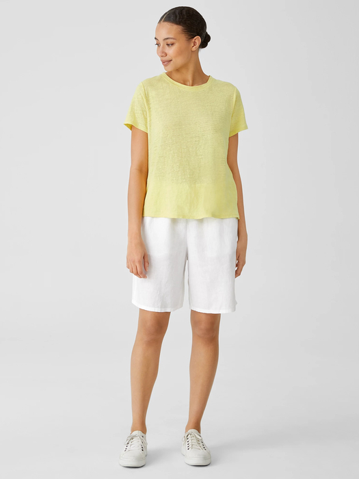 Organic Linen Jersey Crew Neck Tee