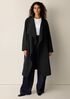 Light Cotton Nylon Drape Neck Coat