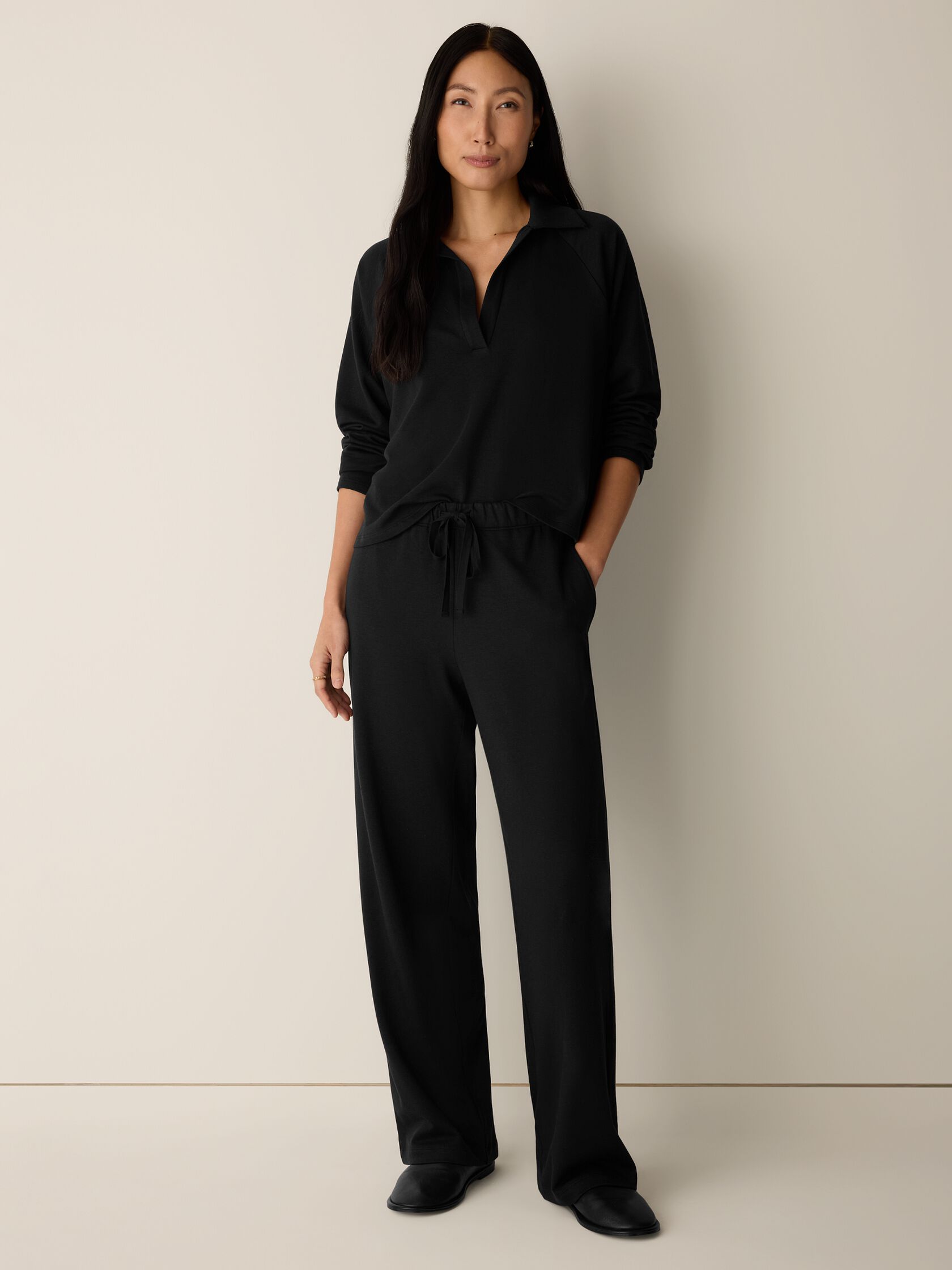 Cozy Brushed Terry Hug&nbsp;Straight Pant