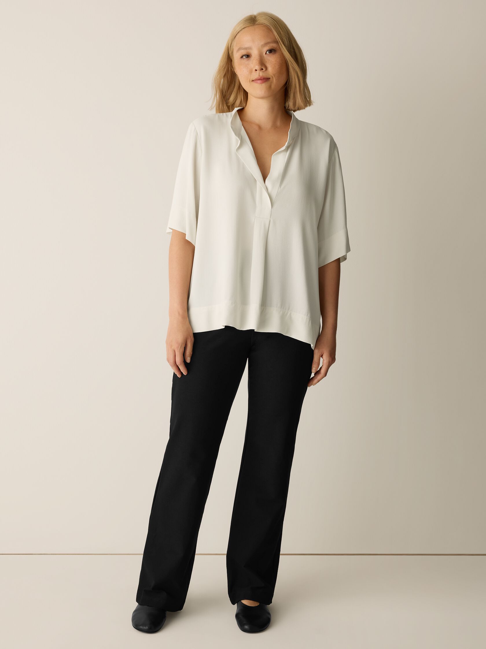 Washable Stretch Crepe Kick Pant