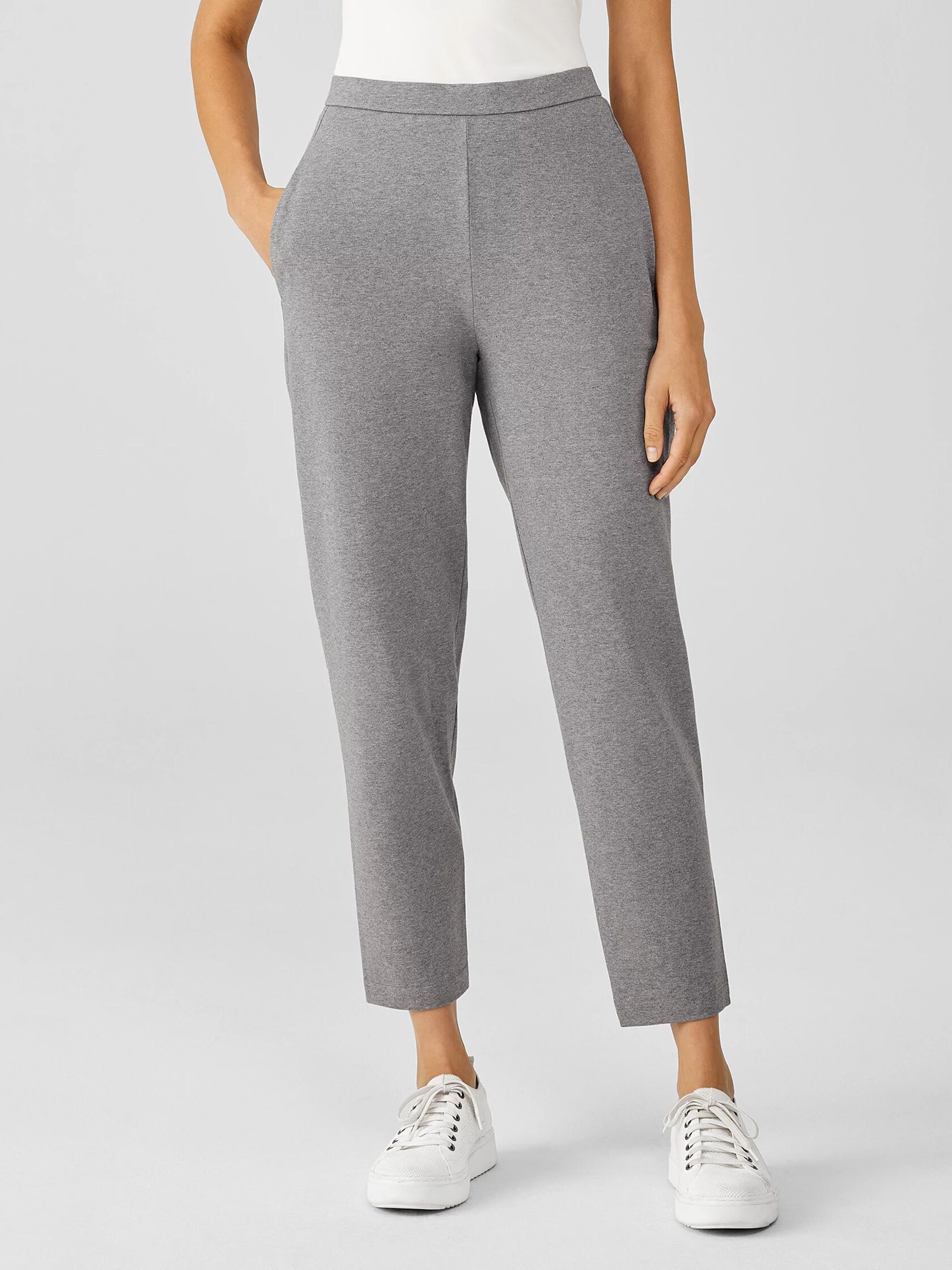 Heathered Organic Cotton Jersey Slouchy Pant