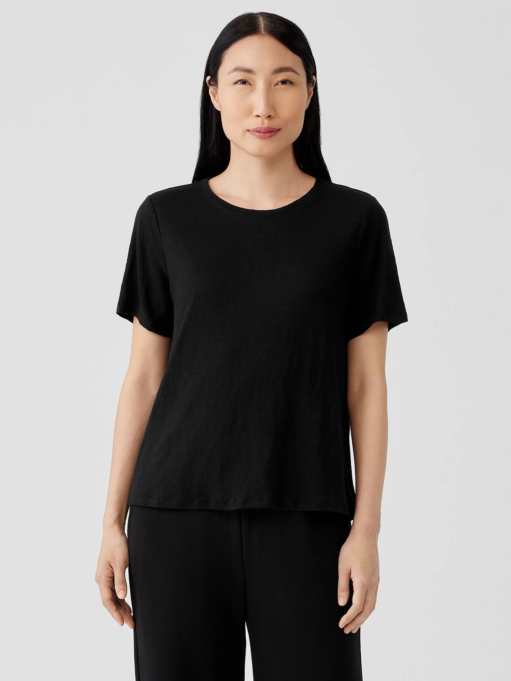 Organic Linen Jersey Crew Neck Tee