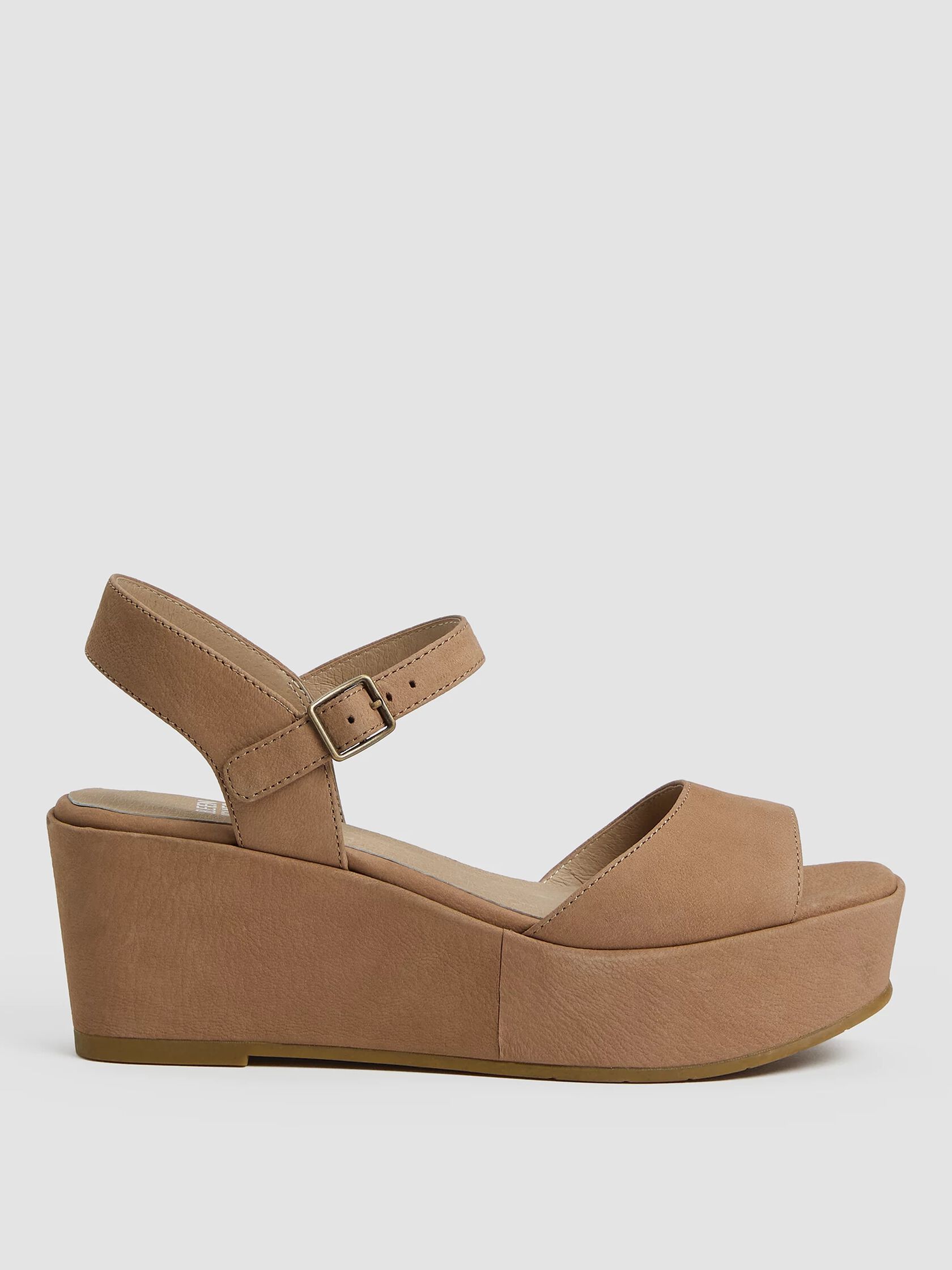 Mime Tumbled Nubuck Platform Sandal