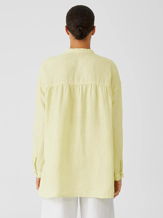 Garment-Dyed Organic Handkerchief Linen Shirt