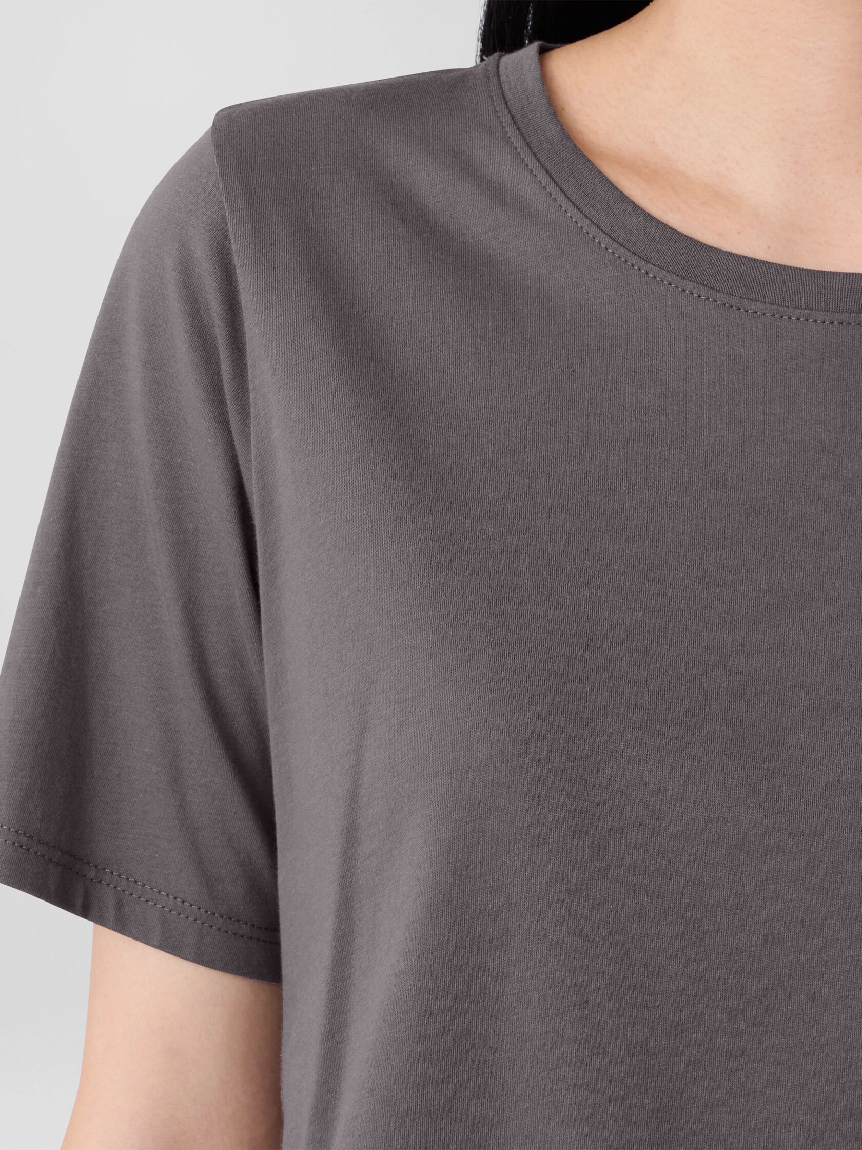 Organic Pima Cotton Jersey Round Neck Tee
