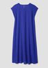 Woven Plissé Round Neck Dress