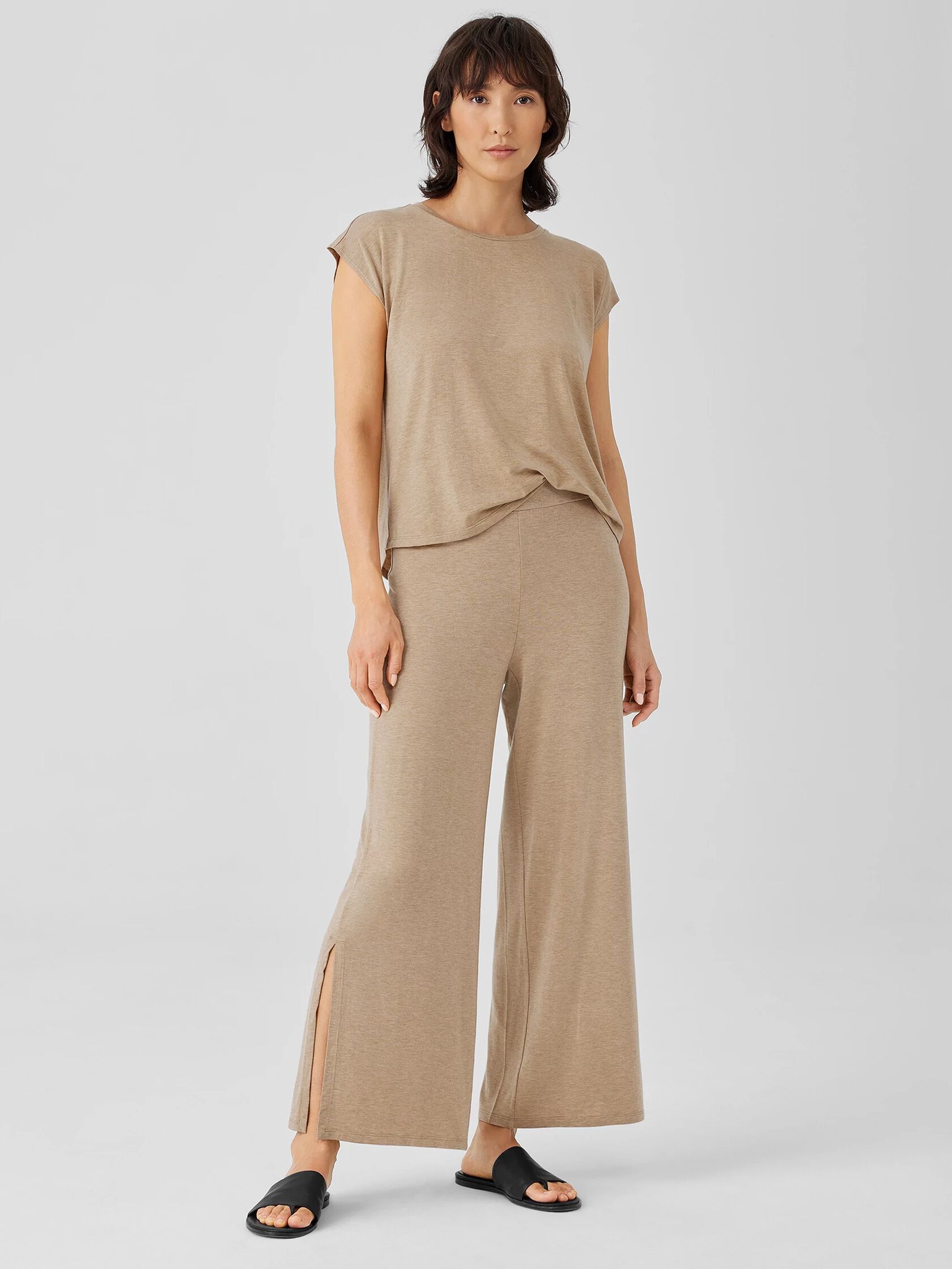 Fine Jersey Pant with Slits