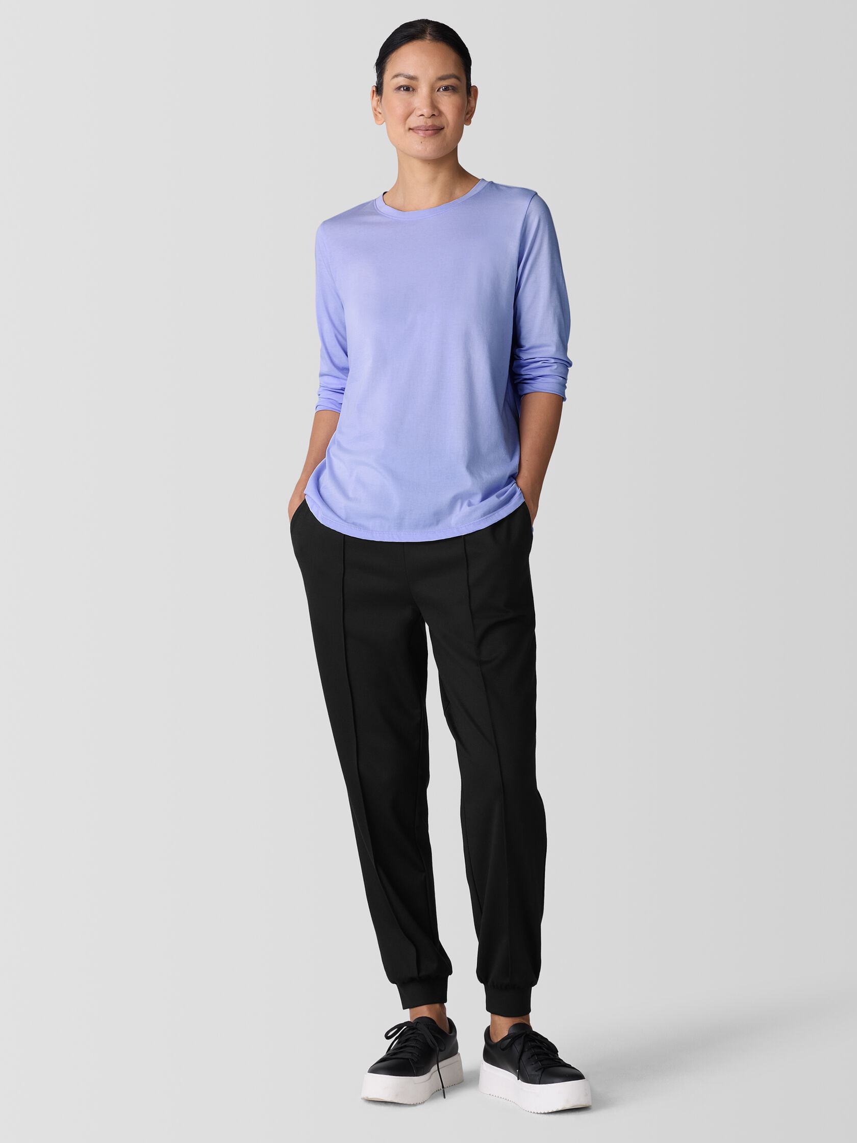 Organic Pima Cotton Jersey Long-Sleeve Tee