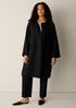 Textured Silk Weave Round Neck Coat