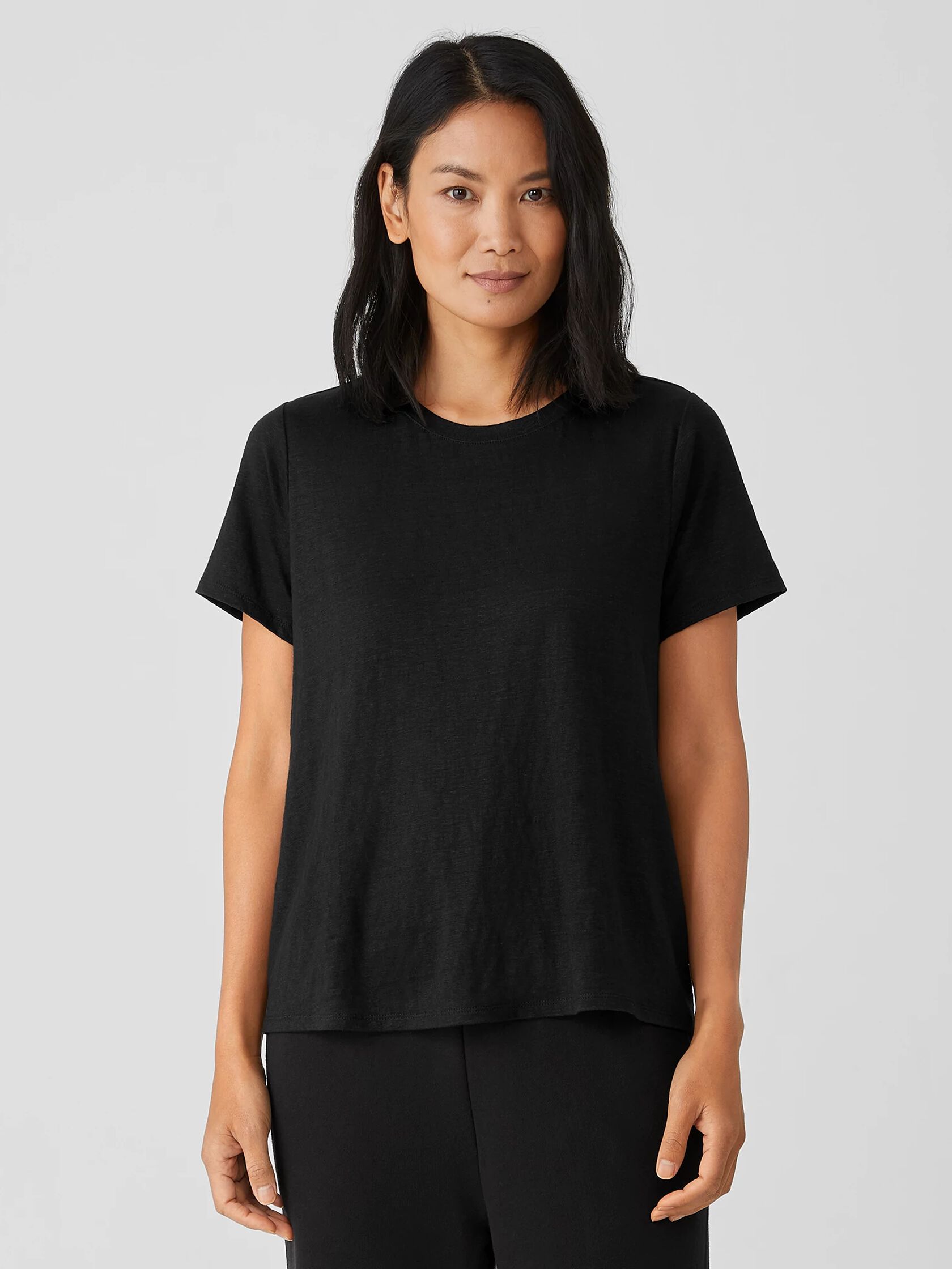 Organic Linen Jersey Crew Neck Tee