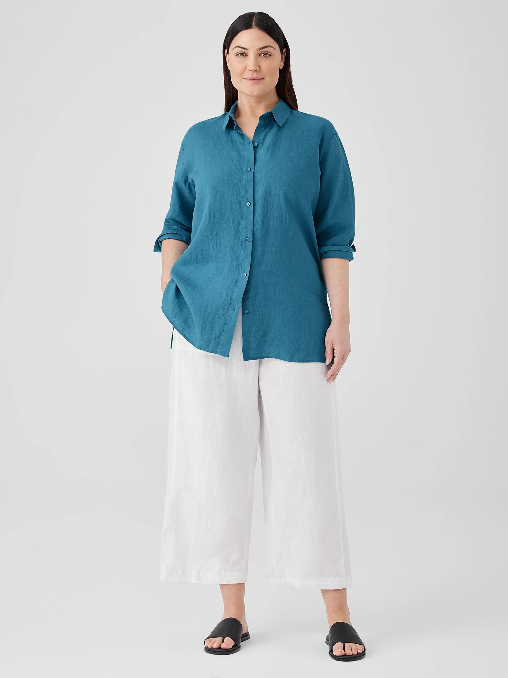 Organic Linen Wide Trouser Pant