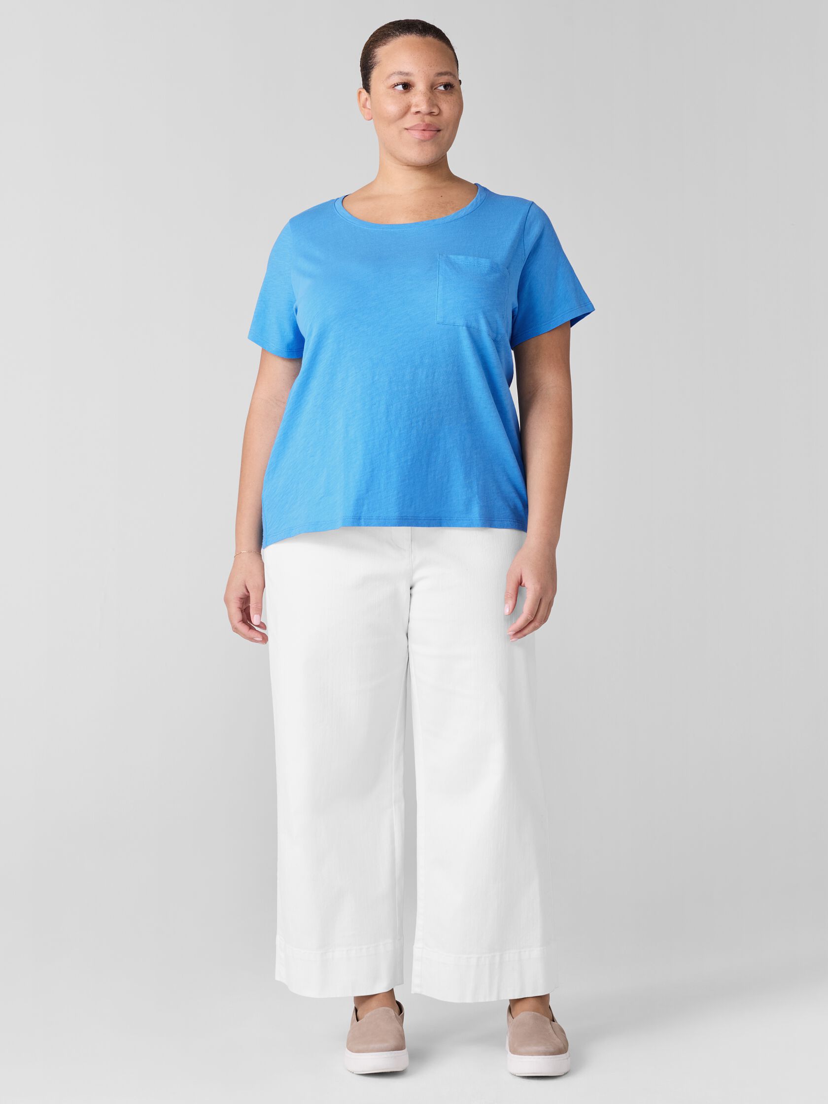 Organic Cotton Slubby Jersey Pocket Tee