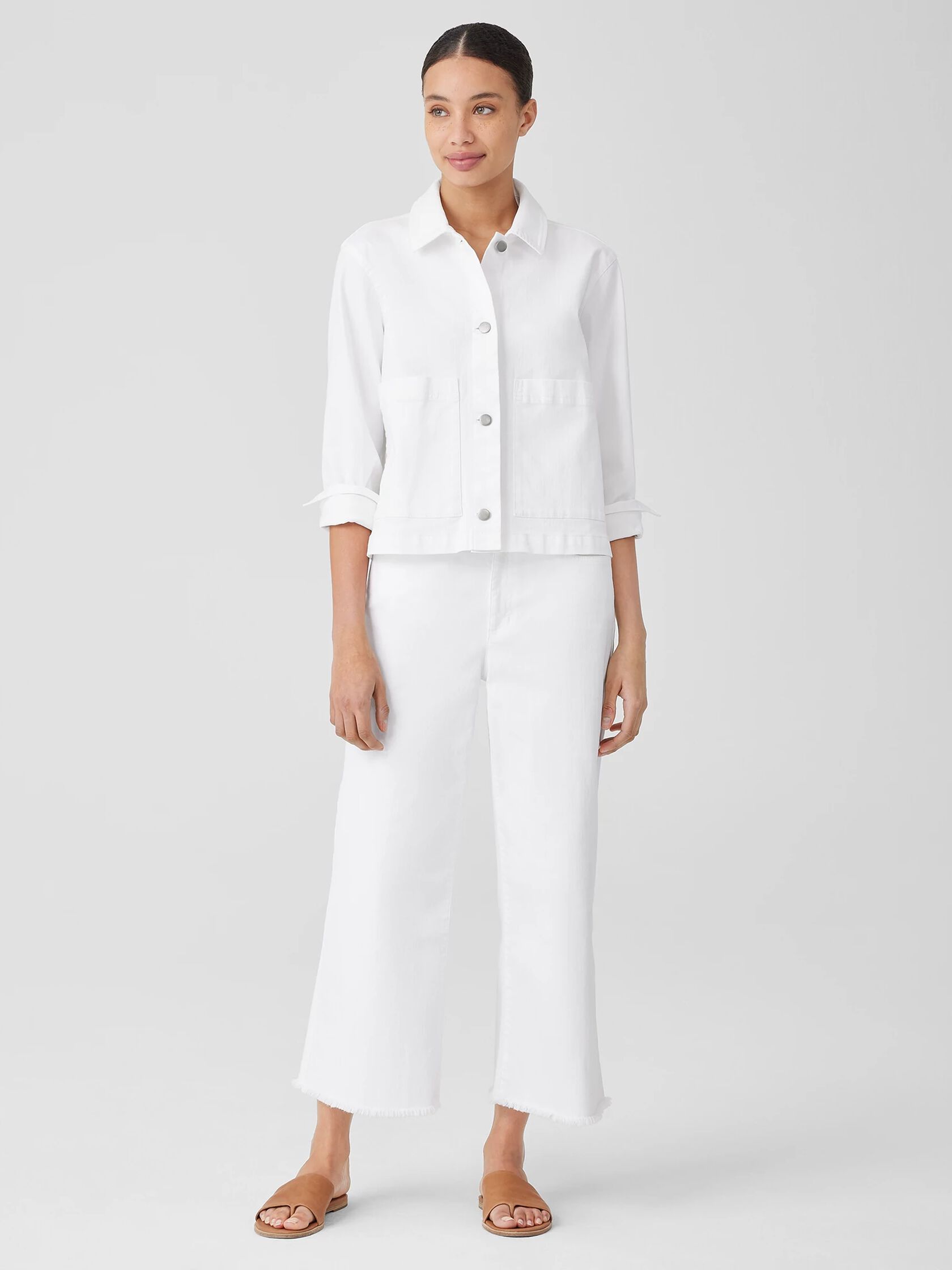 Organic Cotton Denim Classic Collar Jacket