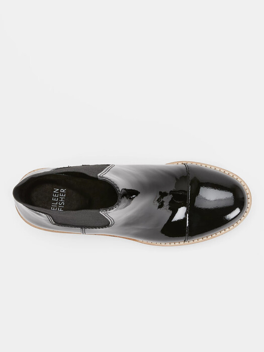 Chelsea Wedge Patent Leather Bootie | EILEEN FISHER Chelsea Wedge Patent Leather Bootie | EILEEN FISHER