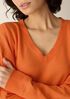 Garment-Dyed Organic Cotton Terry V-Neck Top