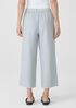 Garment-Dyed Organic Linen Wide-Leg Pant