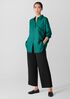 Silk Twill Classic Collar Long Shirt