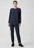 Silk Georgette Crepe Round Neck Top