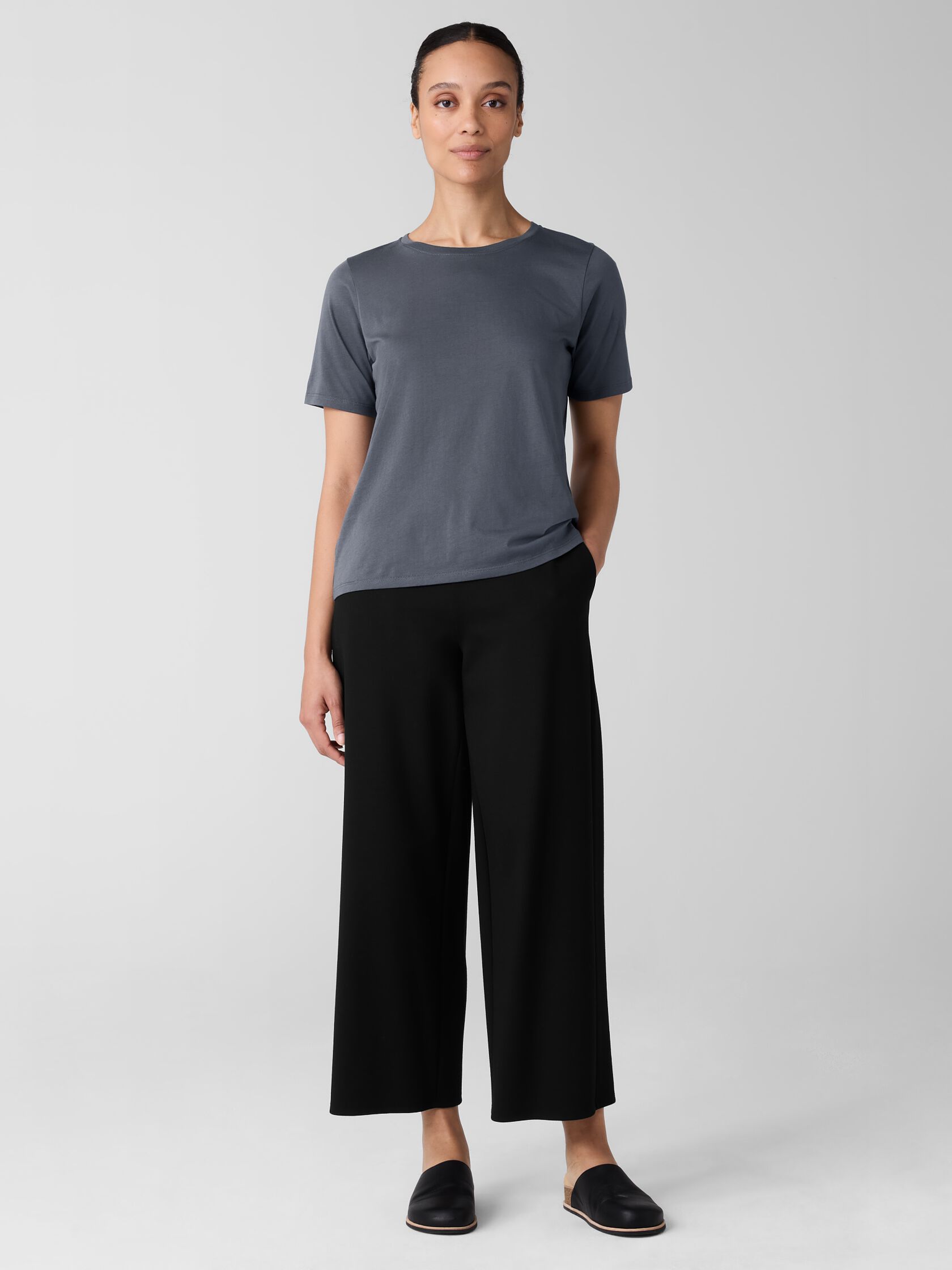 Organic Pima Cotton Jersey Round Neck Tee