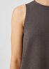 Organic Cotton Slubby Rib Knit Crew Neck Tank