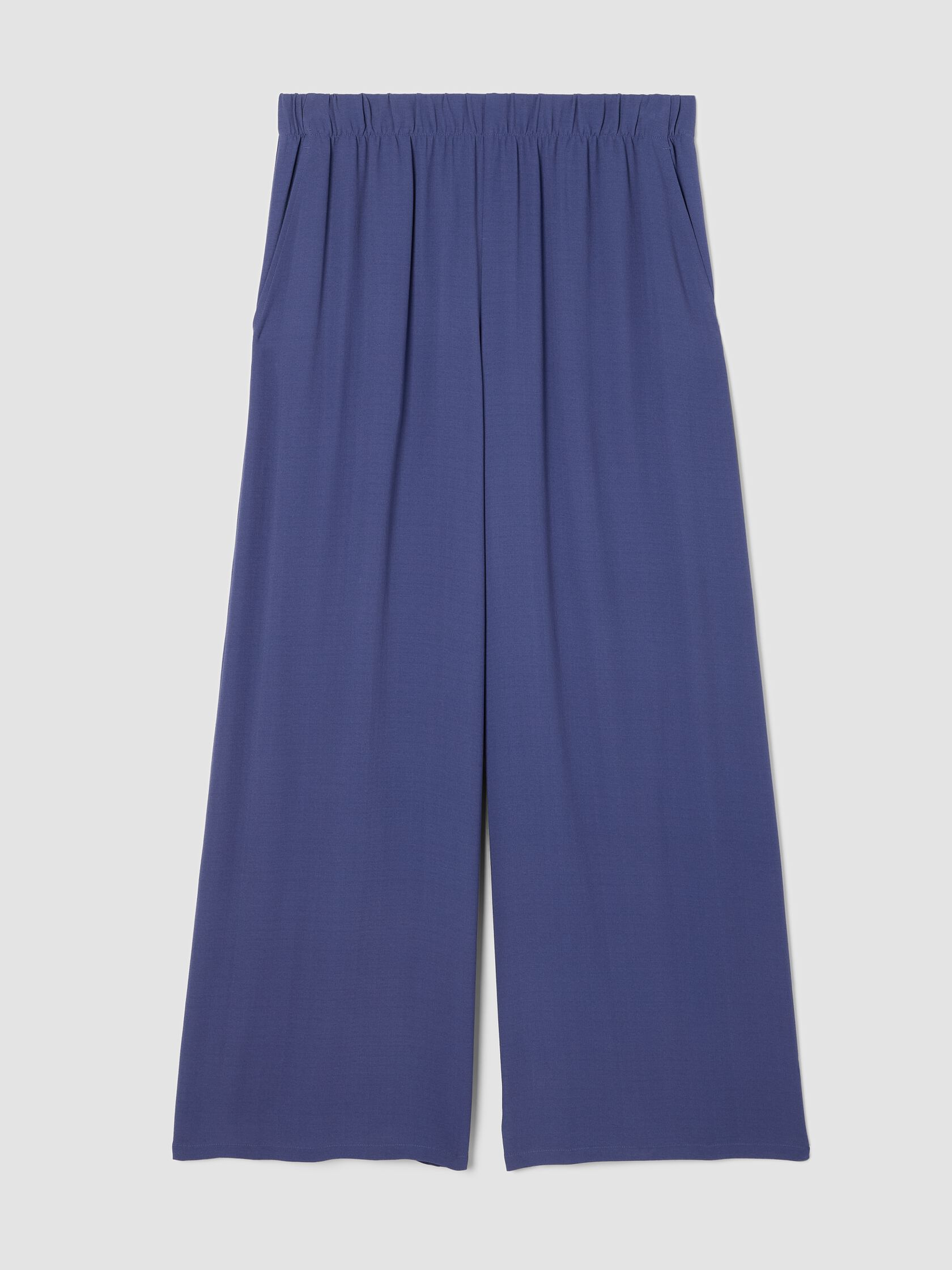 Silk Georgette Crepe Wide-Leg Pant