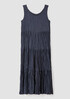 Crushed Silk Tiered Dress