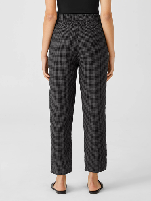 Puckered Organic Linen Tapered Pant