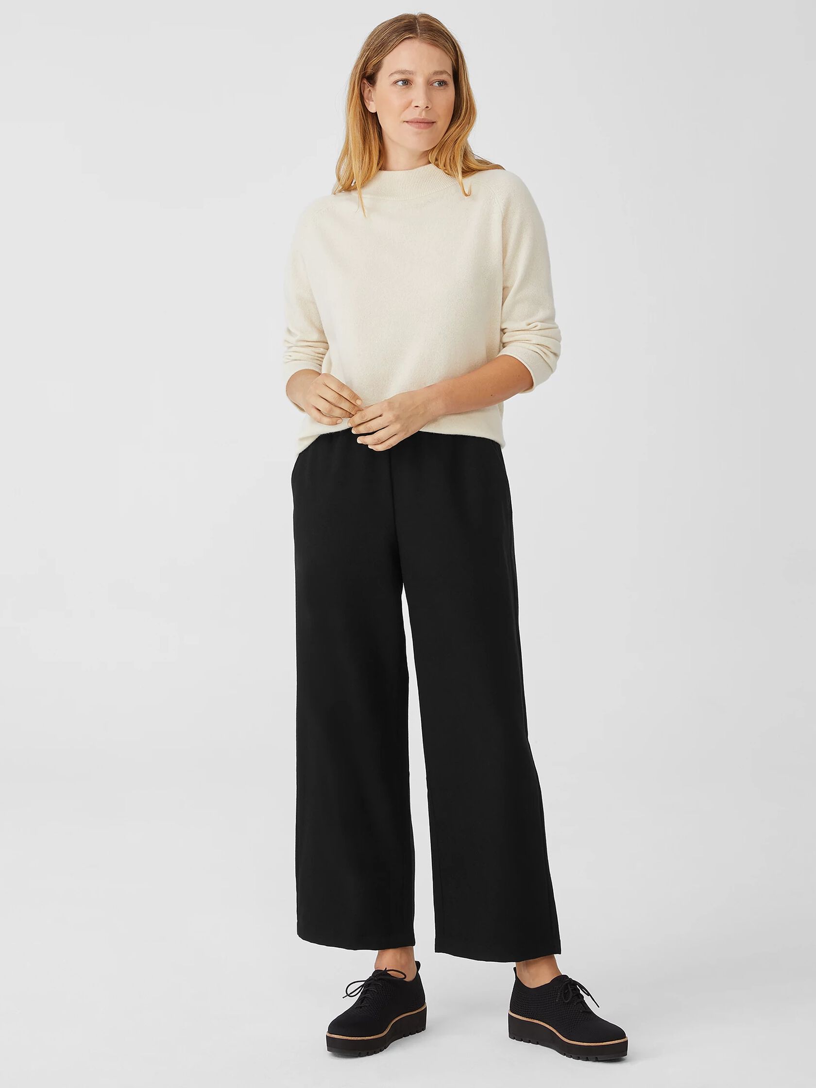 Soft Wool Flannel Straight Pant