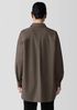 Washed Organic Cotton Poplin Classic Collar Long Shirt