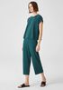 Ribbed Organic Cotton Blend Straight Pant