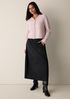 Mohair Plush M&eacute;lange Crew Neck Cardigan