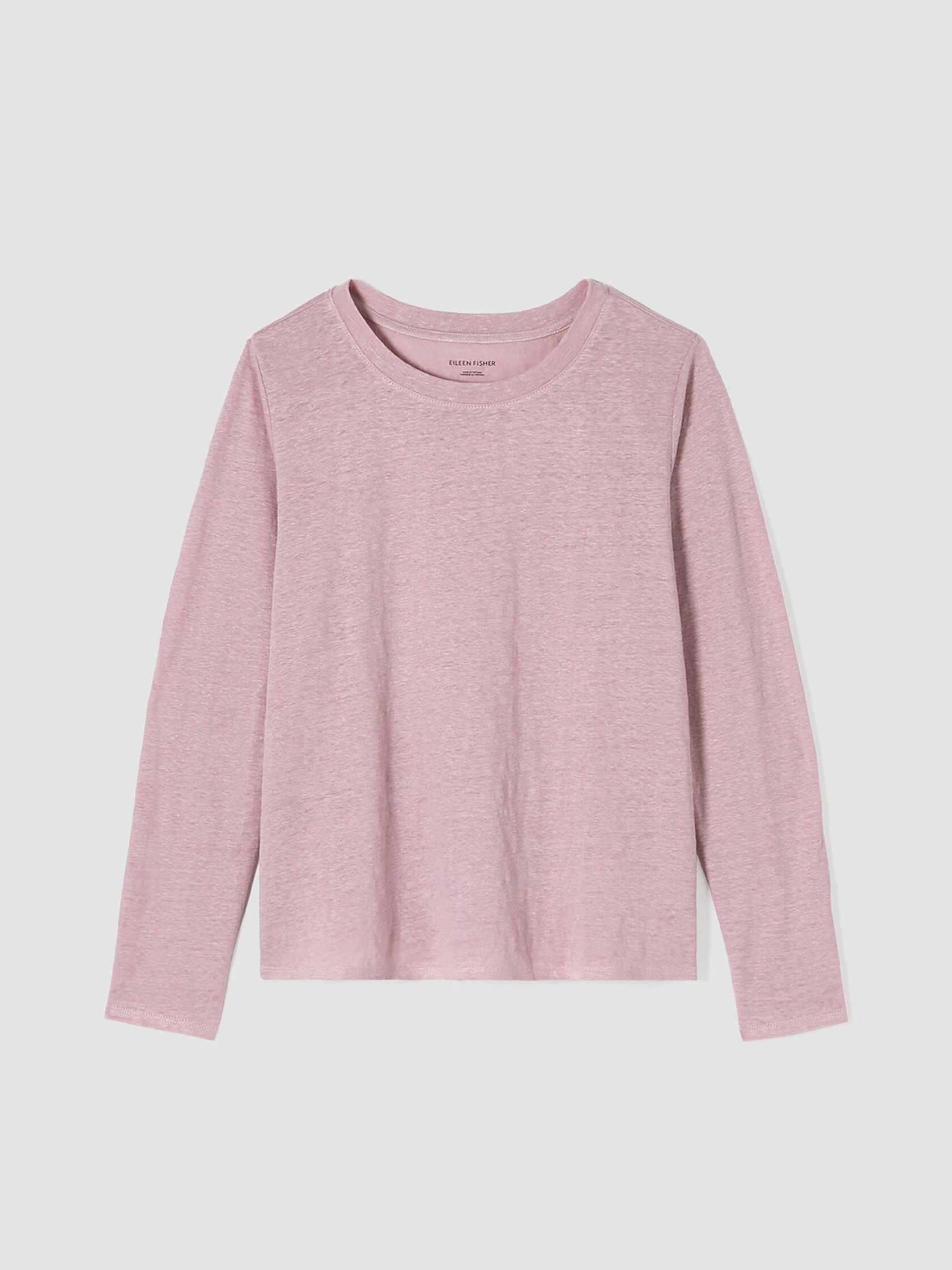 Organic Linen Jersey Crew Neck Top