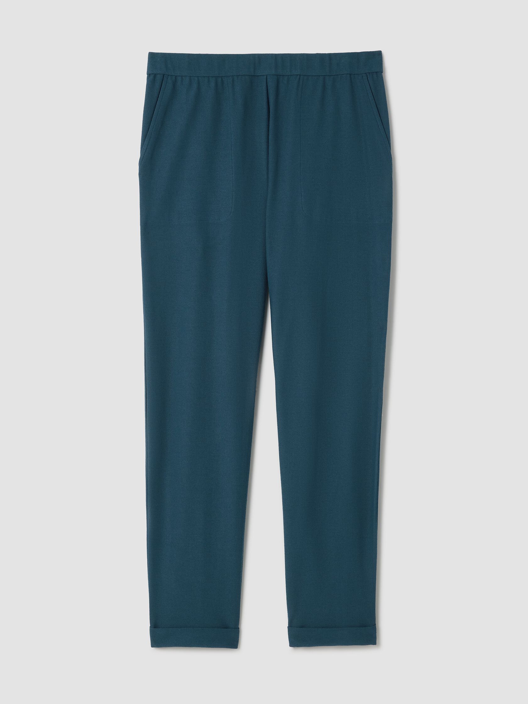 Washable Stretch Crepe Cuffed Pant