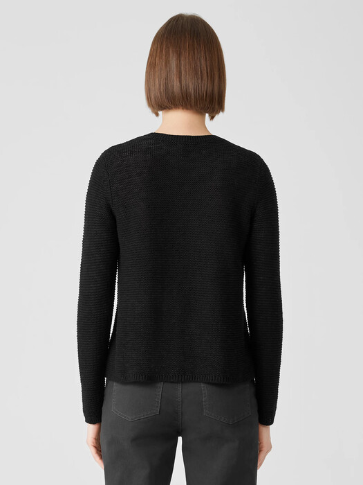 Organic Cotton Linen Slub Crew Neck Top