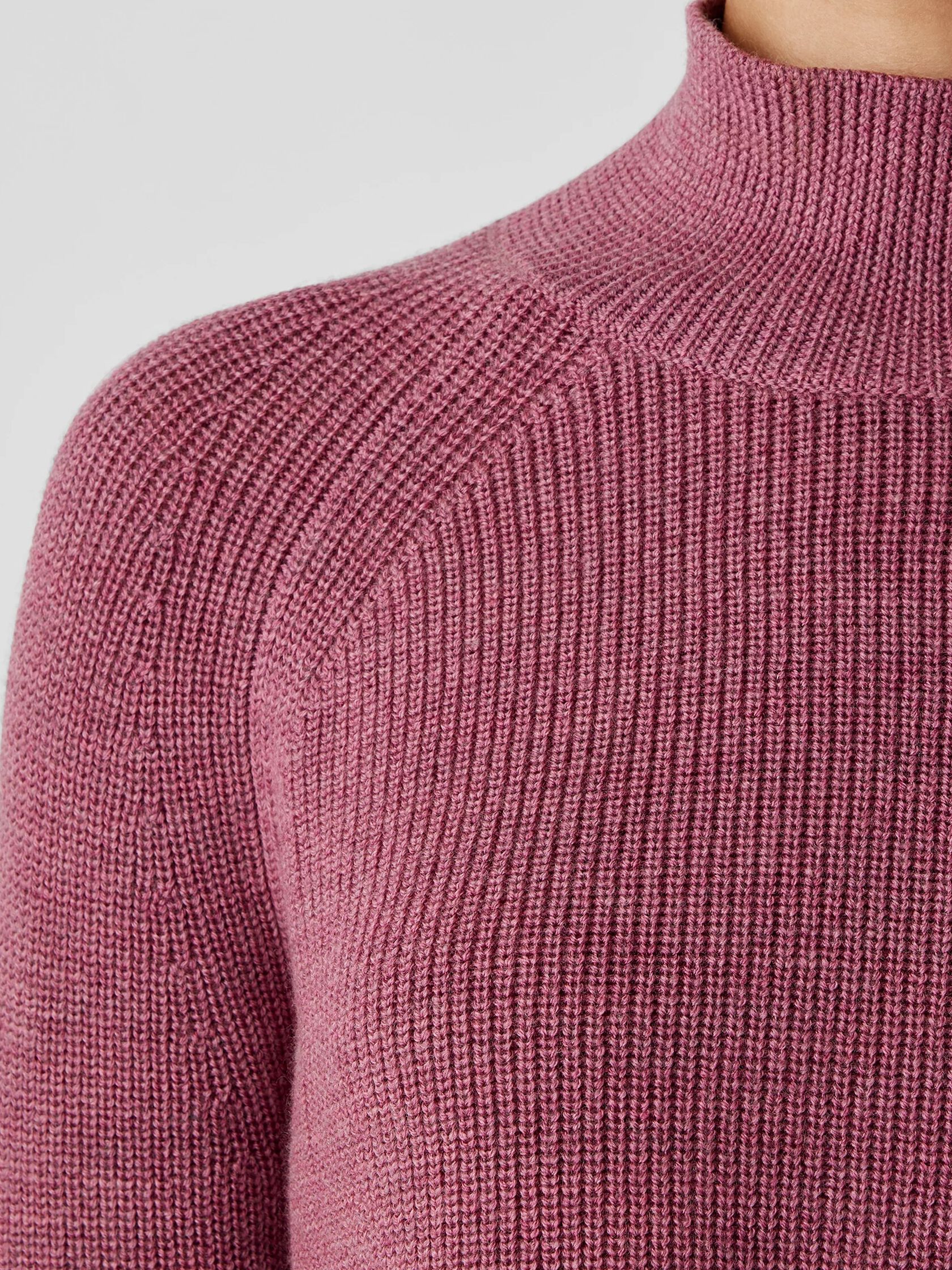 Merino Cropped Turtleneck Top in Regenerative Wool