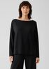 Stretch Jersey Knit Bateau Neck Top