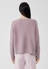 Cotton Boucle Crew Neck Box-Top