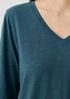 Organic Cotton Slub V-Neck Top