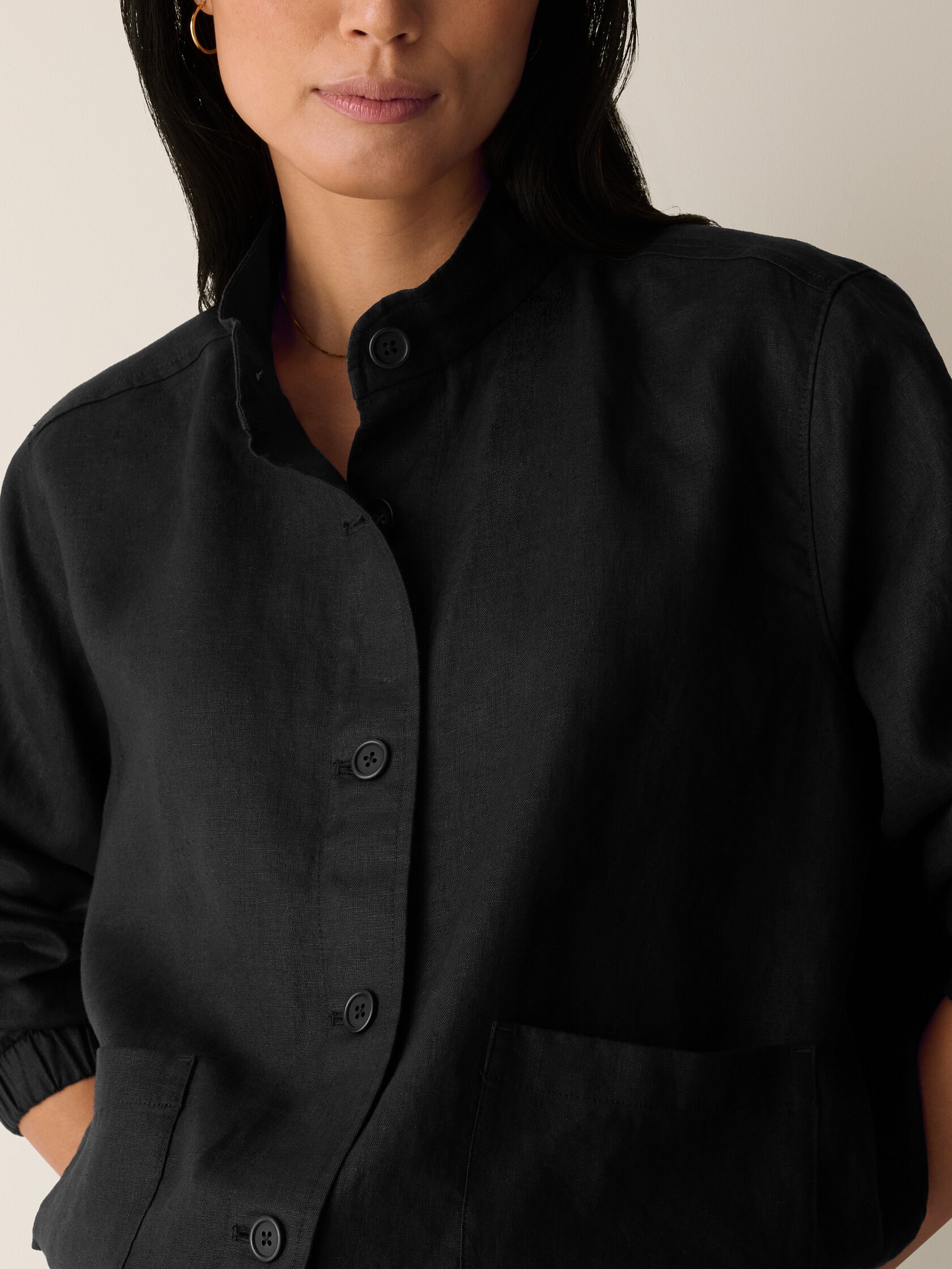 Organic Linen Flight Jacket