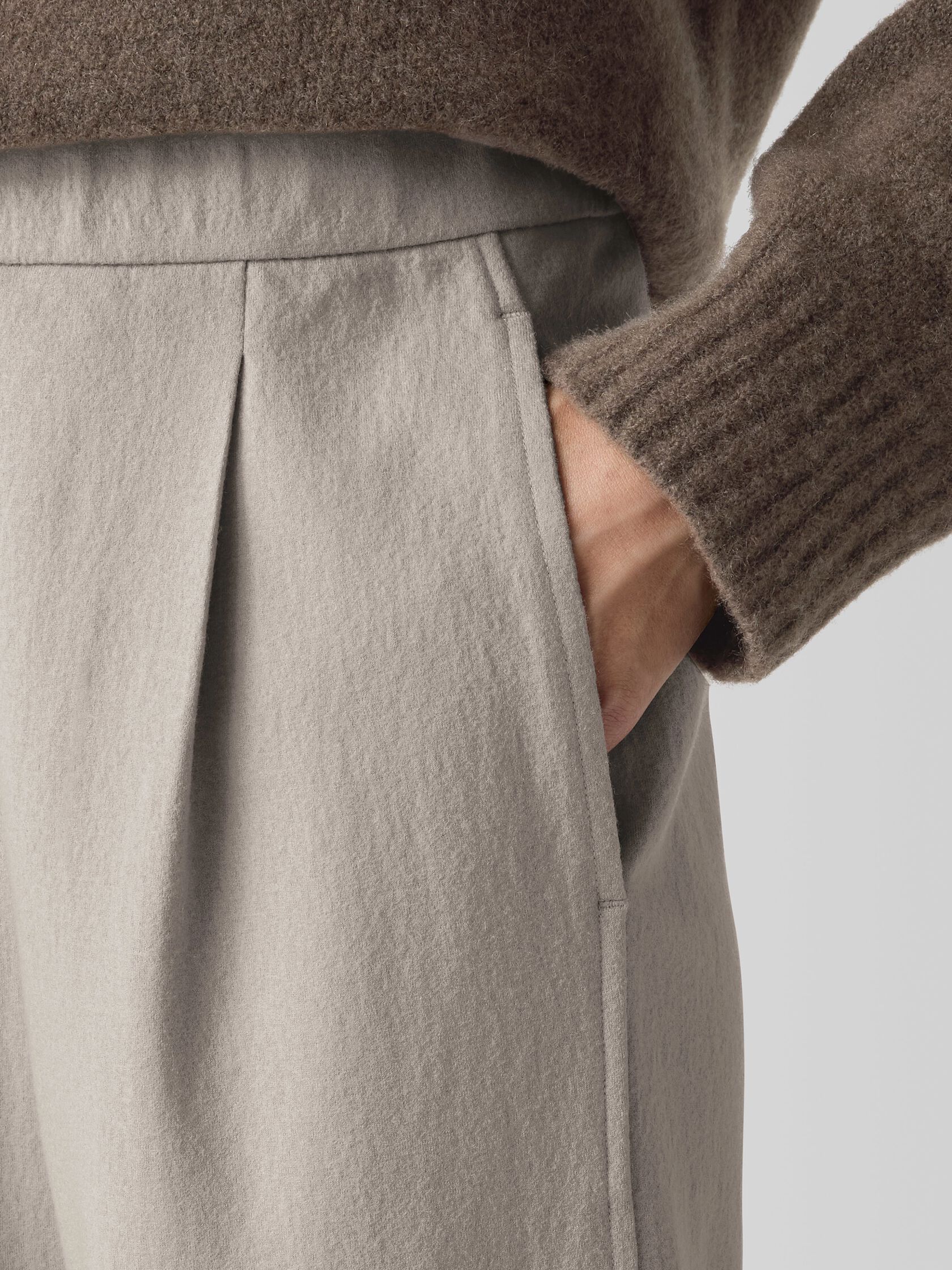 Felted Wool Jersey Lantern Pant in Regenerative Wool
