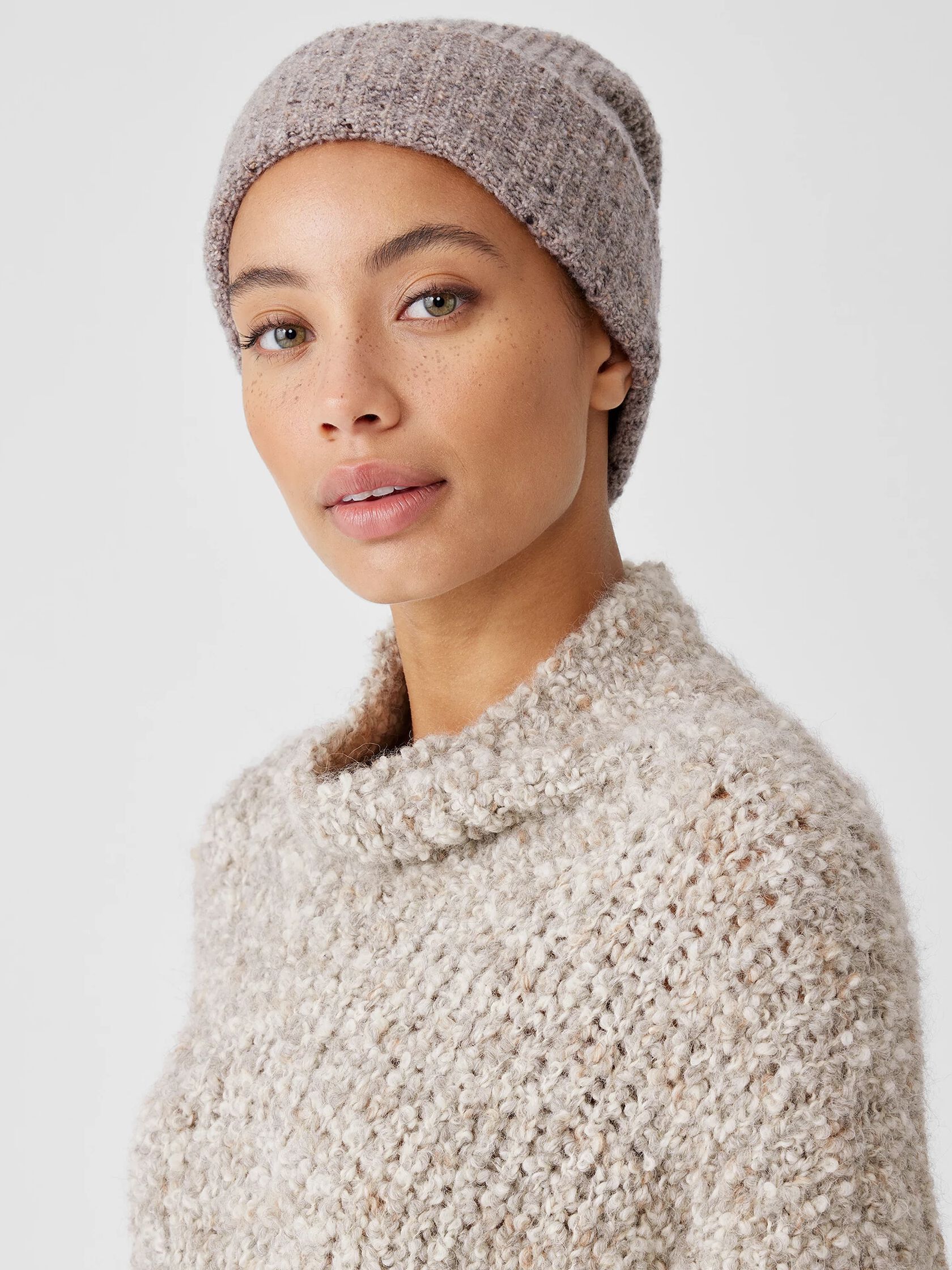 Recycled Cashmere Tweed Hat in Responsible Wool