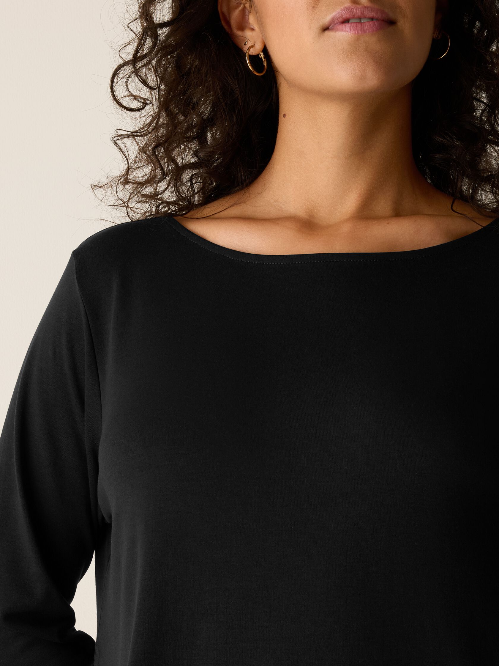 Organic Cotton Interlock Bateau Neck Sleep Dress
