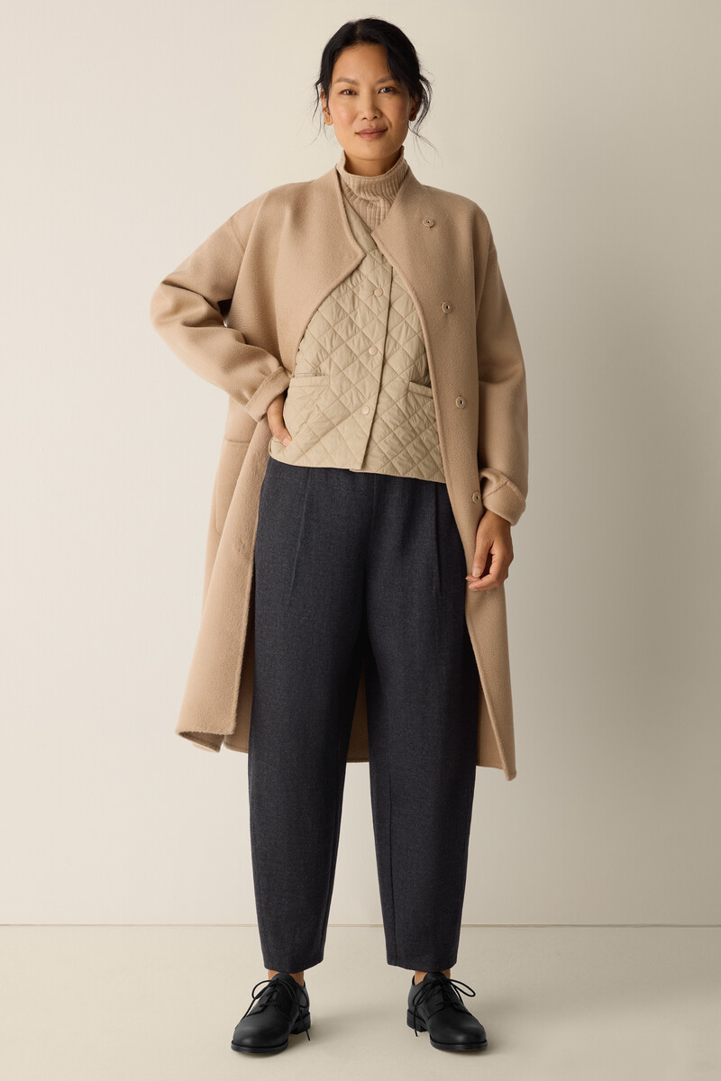 Mélange Boiled Wool Jersey Lantern Pant in Regenerative Wool Mélange Boiled Wool Jersey Lantern Pant in Regenerative Wool